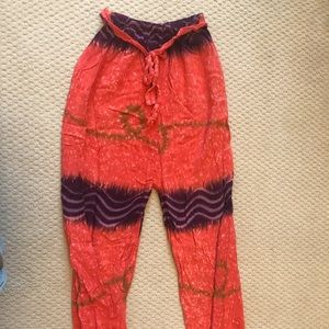 Tie Dye Flowy Baggy Pants from Bali